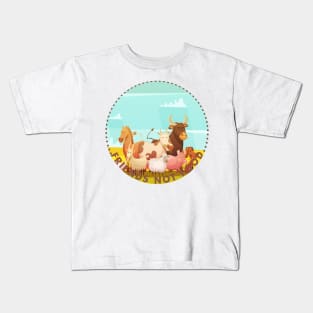 Animals are Friends not Food Vegan Vegetarian Lover T Shirt Kids T-Shirt